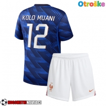 Otroške Nogometnih dresov Francija Randal Kolo Muani #12 Domači SP 2026 Kratki rokavi (+ hlače)